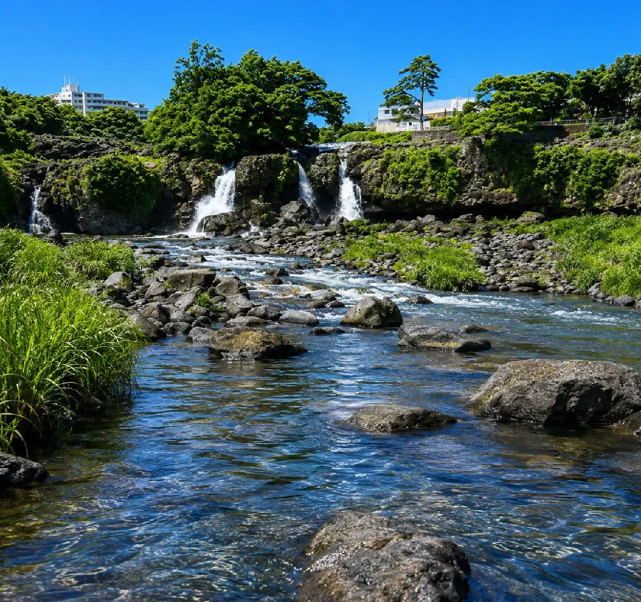 黄瀬川鮎壺の滝周辺