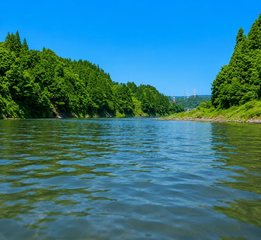 信濃川清津川合流点