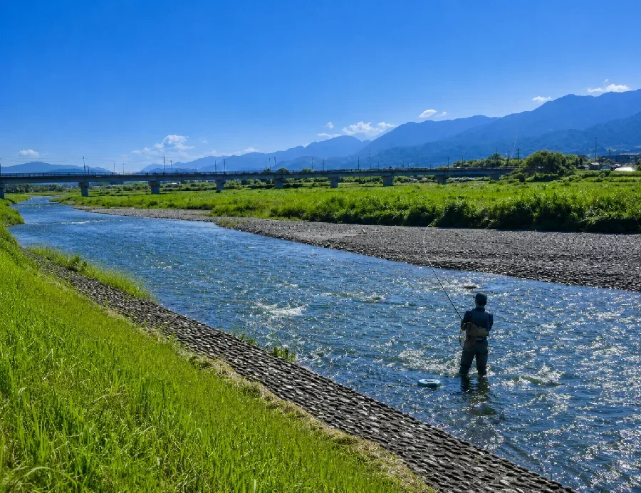 釜無川信玄堤公園付近