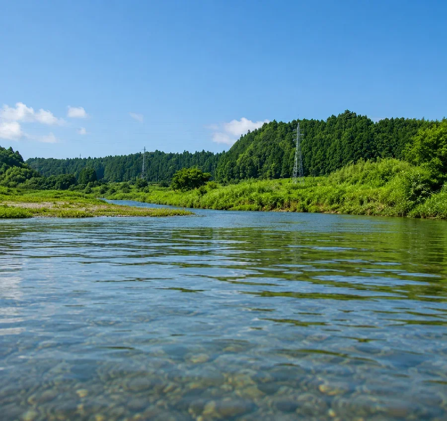 久慈川富岡橋付近付近