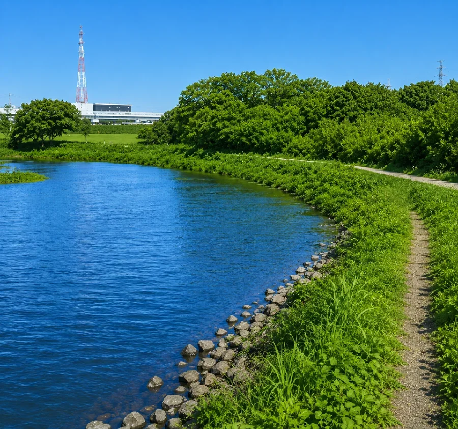 越辺川道場橋周辺