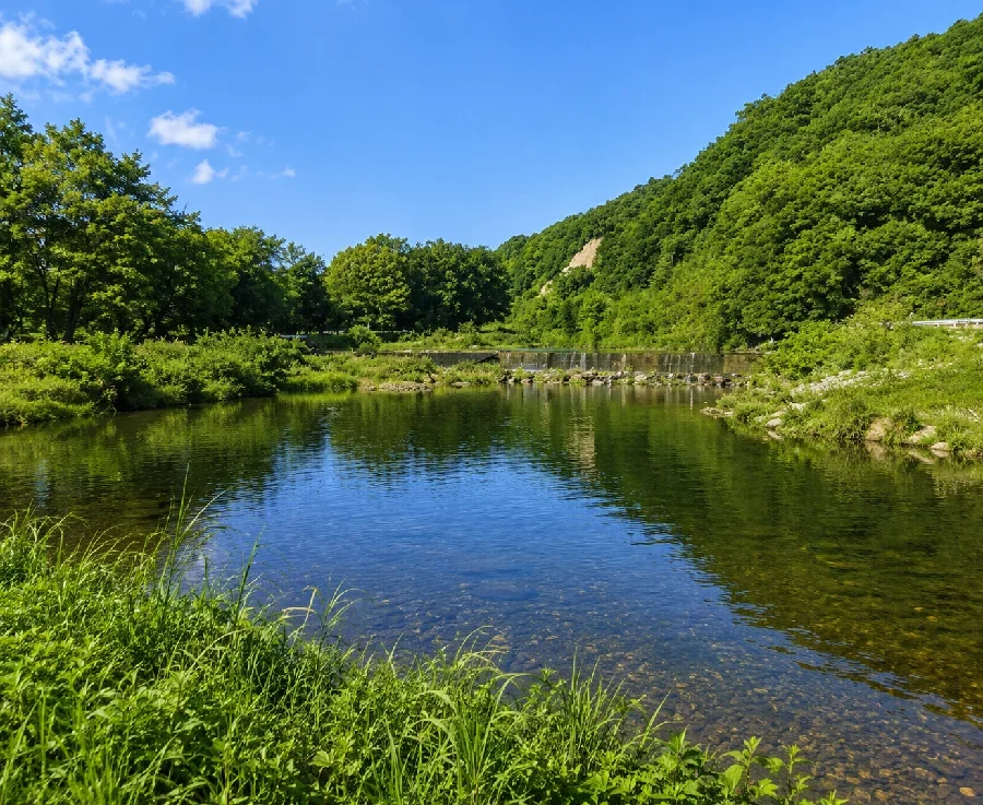 高麗川城山橋付近
