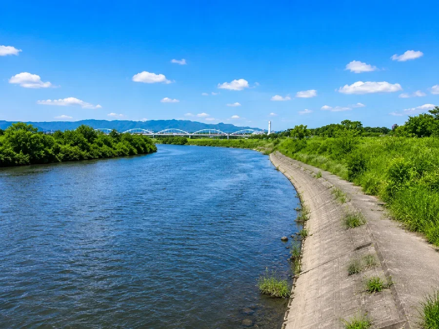 渡良瀬川利根川合流地点