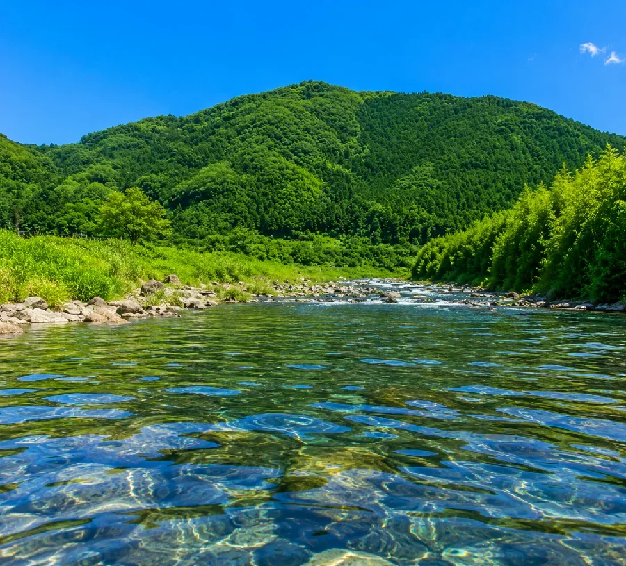 櫛田河牧の沈下橋周辺