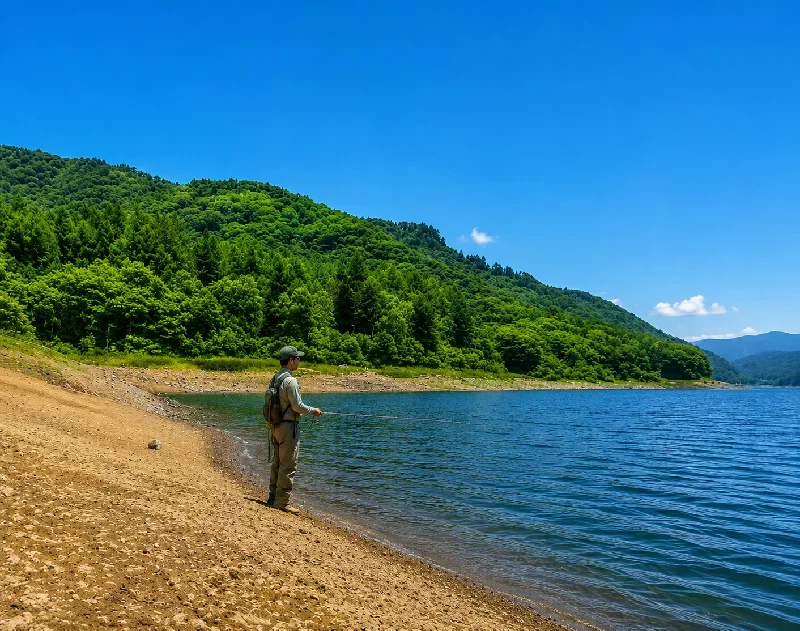 有峰湖キャンプ場前