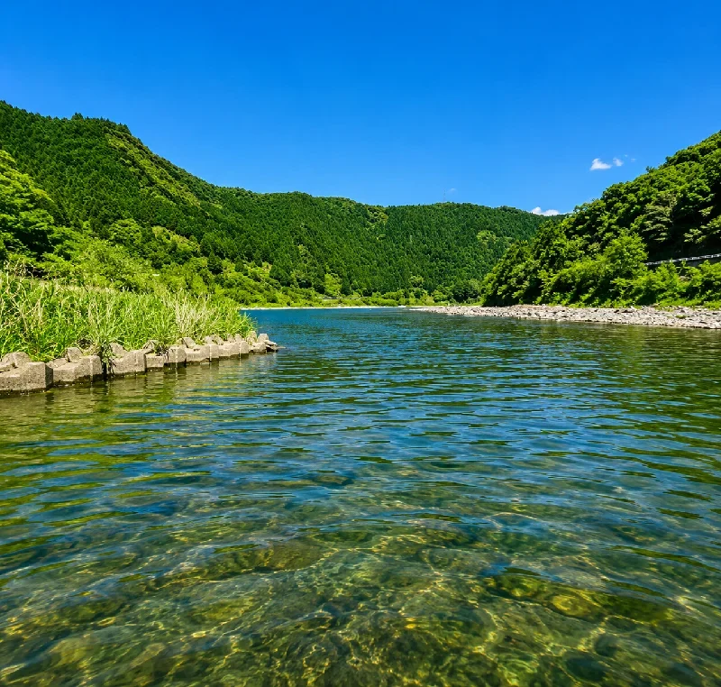 片岡沈下橋付近