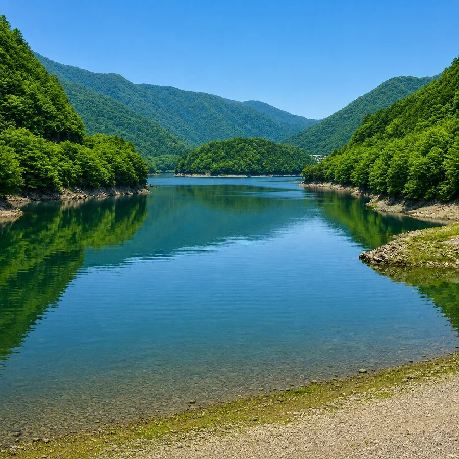 岩屋ダム柏谷橋周辺