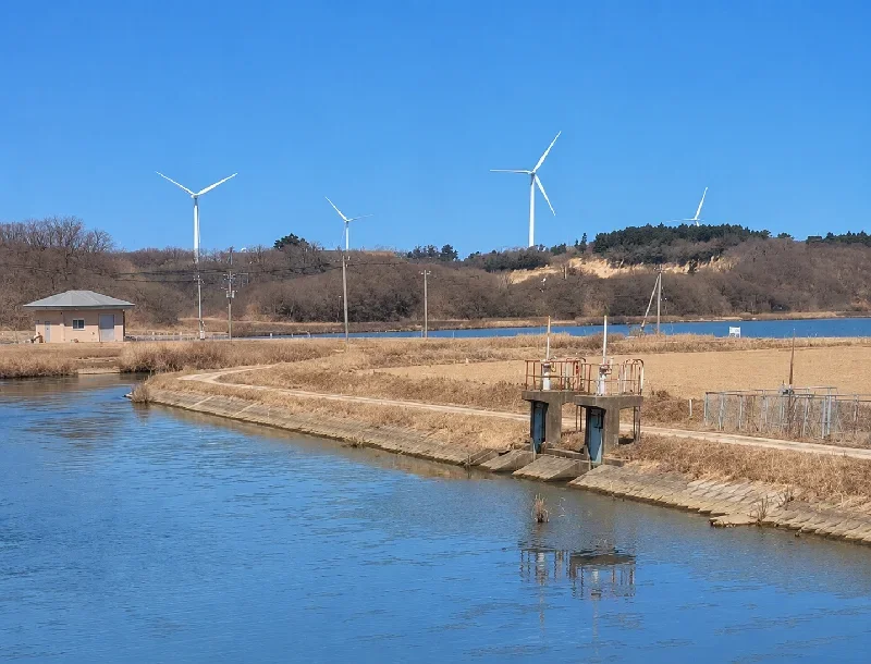 北潟湖観音川流入部