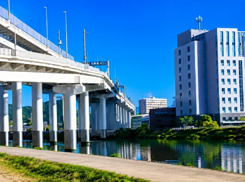 猿猴川大橋周辺
