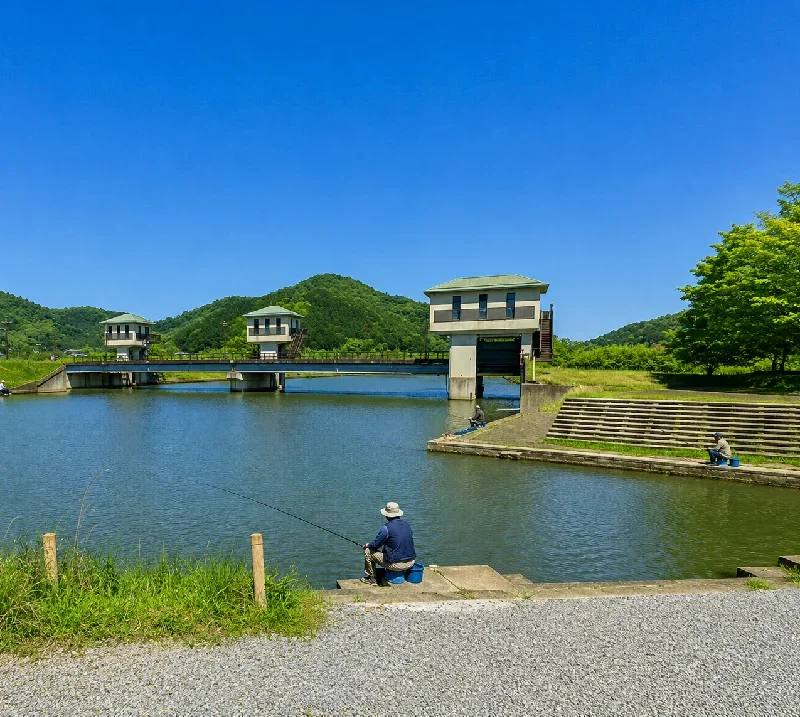 長命寺川渡合堰周辺