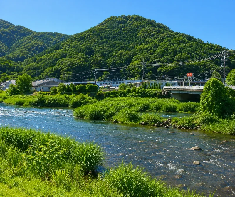 須佐川合流地点付近