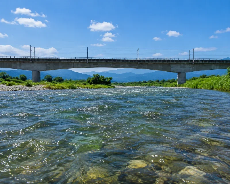 常願寺川雄峰大橋周辺