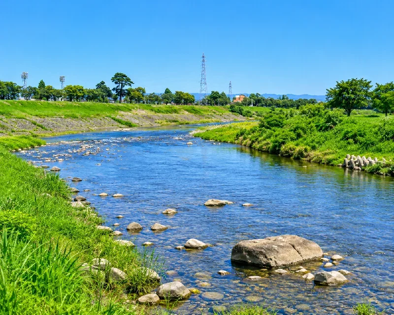庄川舟戸橋周辺