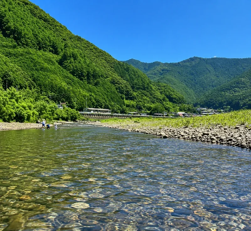 富田川鮎川新橋周辺