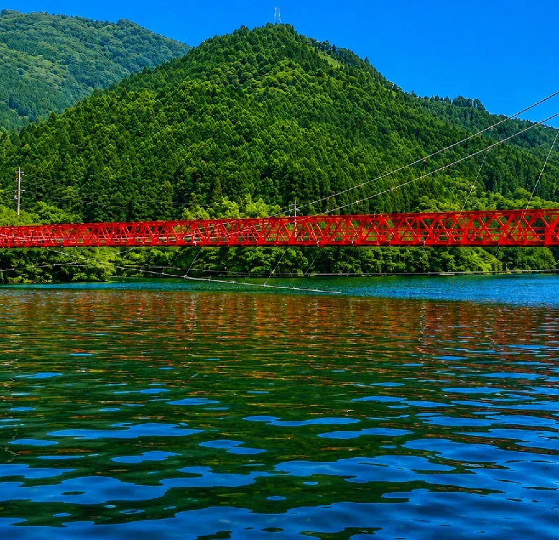 金砂湖翠波橋周辺