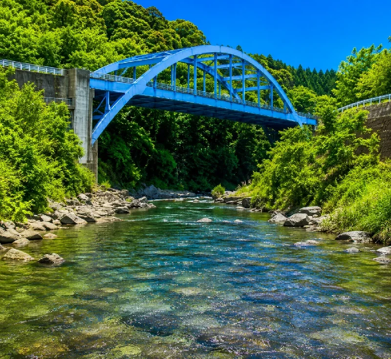 日向谷川合流付近