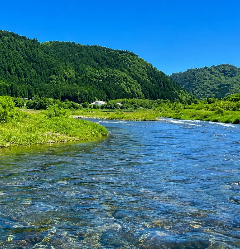 安曇川北川合流点付近