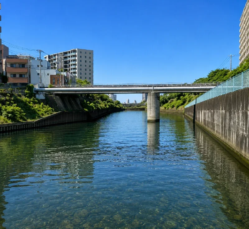柏尾川合流点付近