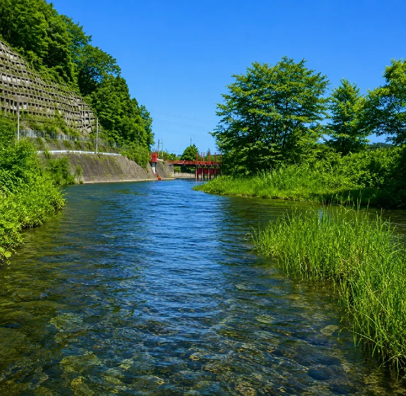 熊ノ沢川合流点周辺