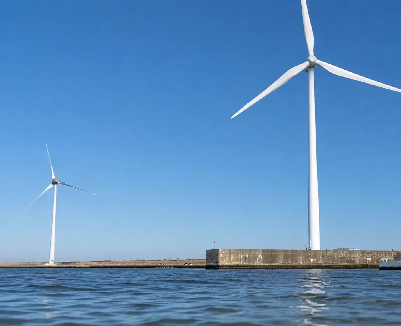 西堤防・風力発電施設周辺